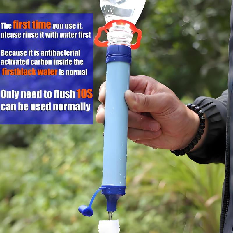 Portable Water Filter, 1/2/3/4 Counts Outdoor Water Filter, Emergency Filtration Portable Gear, Water Filtration, Drinking Water Filter for Hiking Camping Travel Hunting, Water Storage Tank Camping Essentials, Camping Gear, Men Gifts