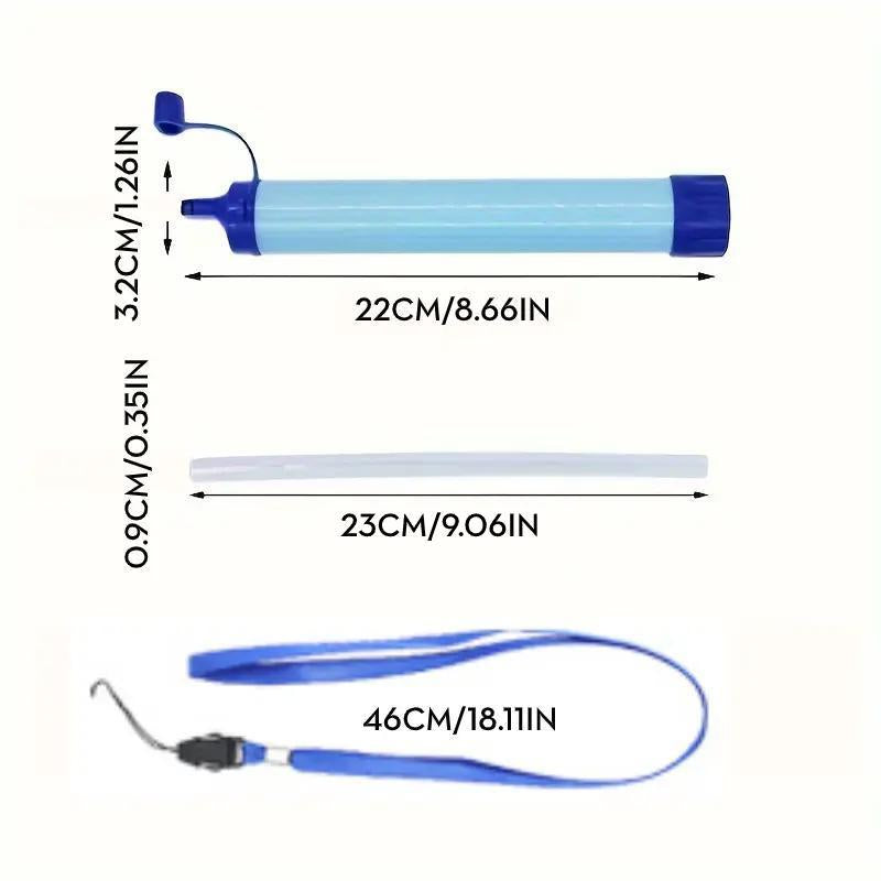 Portable Water Filter, 1/2/3/4 Counts Outdoor Water Filter, Emergency Filtration Portable Gear, Water Filtration, Drinking Water Filter for Hiking Camping Travel Hunting, Water Storage Tank Camping Essentials, Camping Gear, Men Gifts