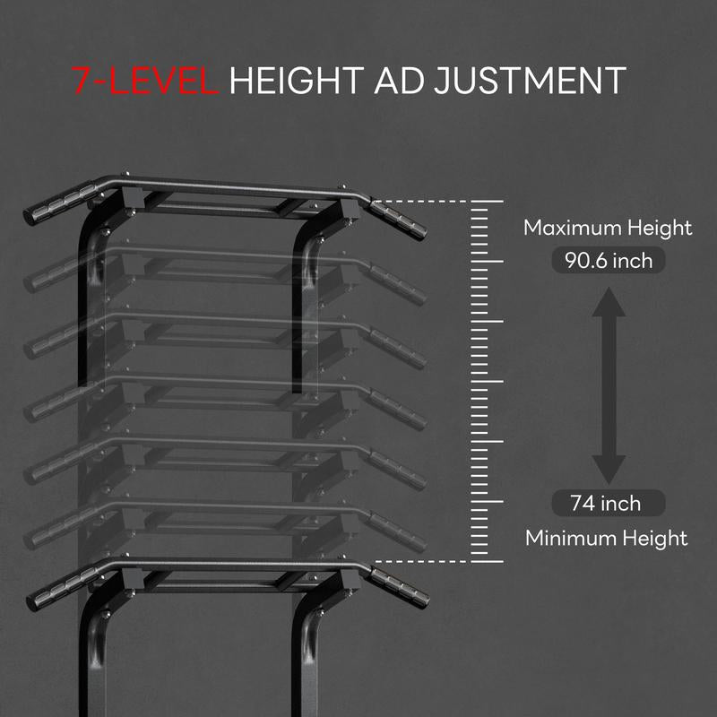 500 lb Capacity Adjustable Power Tower with Pull-Up Bar, Dip Stand, and 5-in-1 Strength Training Home Gym for All Skill Levels