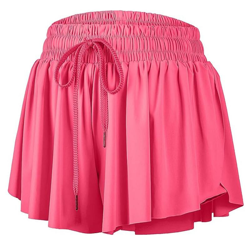 2 in 1 Flowy Sports Shorts for Women Gym Yoga Athletic Running Workout Biker Shorts Tennis Golf Skort Skirt Cute Clothes Casual Lounge Sweat Skirt Summer