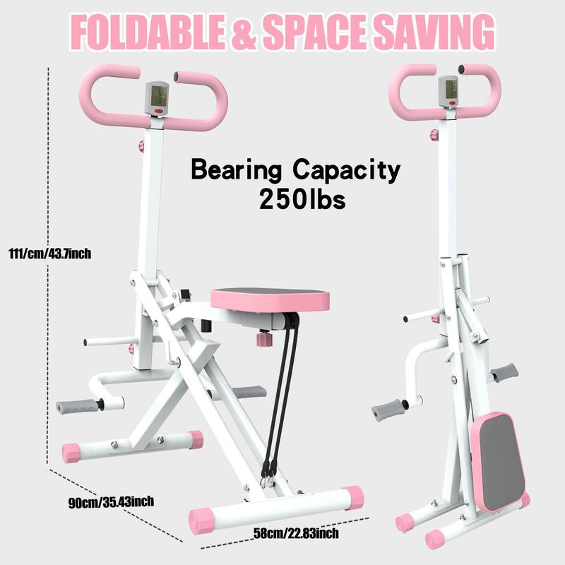 Squat Machine for Home,Ride & Rowingmachine for Botty Glutes Butt Thighs,330Lbs Foldable,Rodeocore Exercise Machine,Abback/Leg Press Hip Thrust