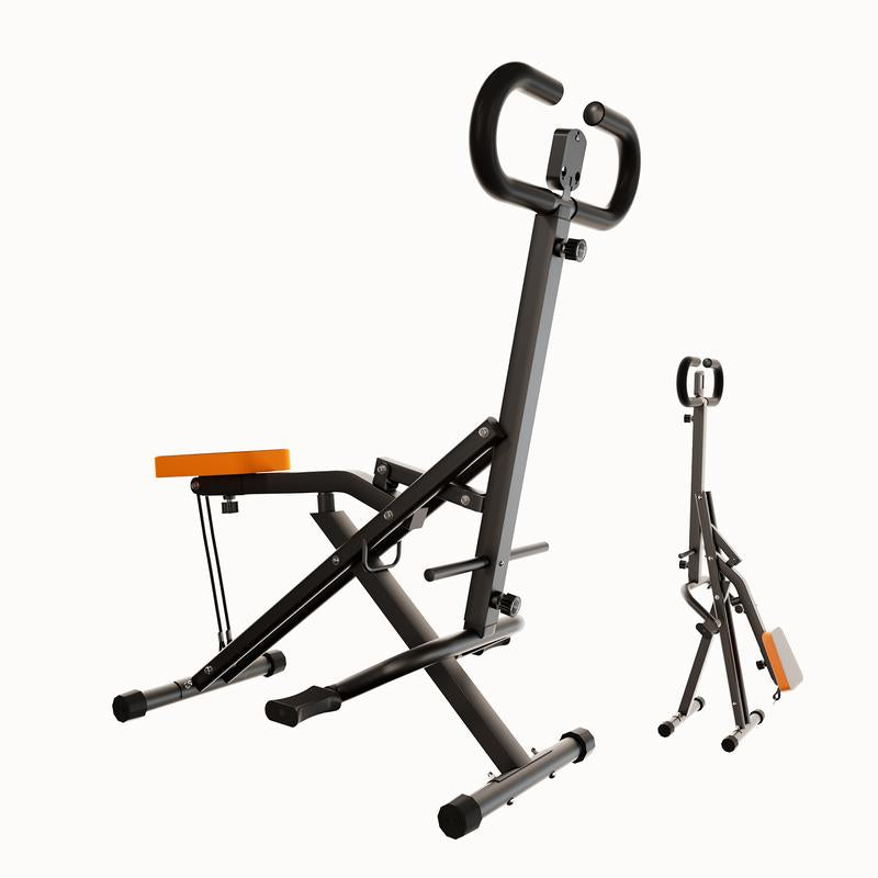 Squat Machine Glutes Workout Adjustable Resistance Foldable Rowing Machine Leg Exercise Machine with 250LBS Weight Capacity for Butt Thighs Ab Back Leg Press Hip Thrust Core Training and Full Body Fitness Home Exercise Equipment Outdoorfun