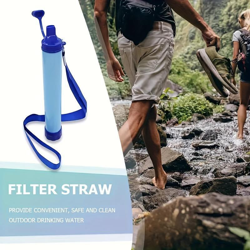 Portable Water Filter, 1/2/3/4 Counts Outdoor Water Filter, Emergency Filtration Portable Gear, Water Filtration, Drinking Water Filter for Hiking Camping Travel Hunting, Water Storage Tank Camping Essentials, Camping Gear, Men Gifts