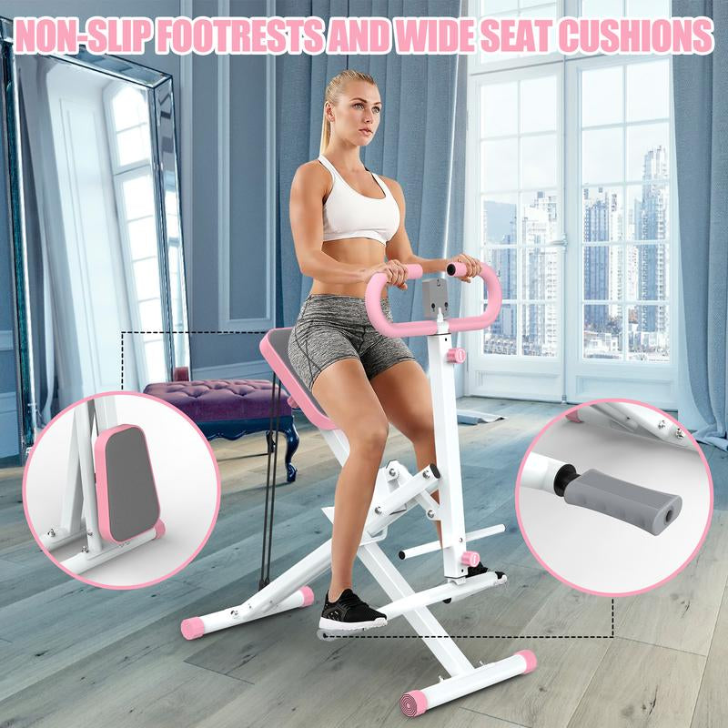 Squat Machine for Home,Ride & Rowingmachine for Botty Glutes Butt Thighs,330Lbs Foldable,Rodeocore Exercise Machine,Abback/Leg Press Hip Thrust