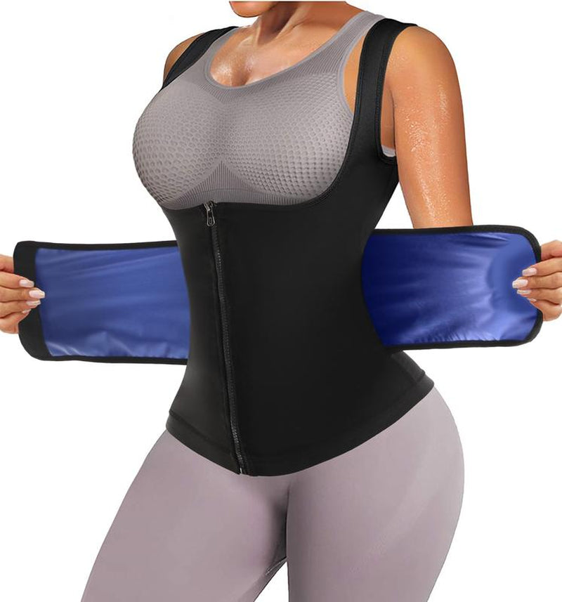 Women'S Adjustable Velcro Sauna Tank Top, Tummy Control Shapewear Sleeveless Sauna Suit Waist Trainer Vest Shirt for Women, Workout Gym Exercise Clothing, Gym Clothes, Gym Wear, Fajas Para Mujer, Women Sportswear Activewear Womenswear Athletic