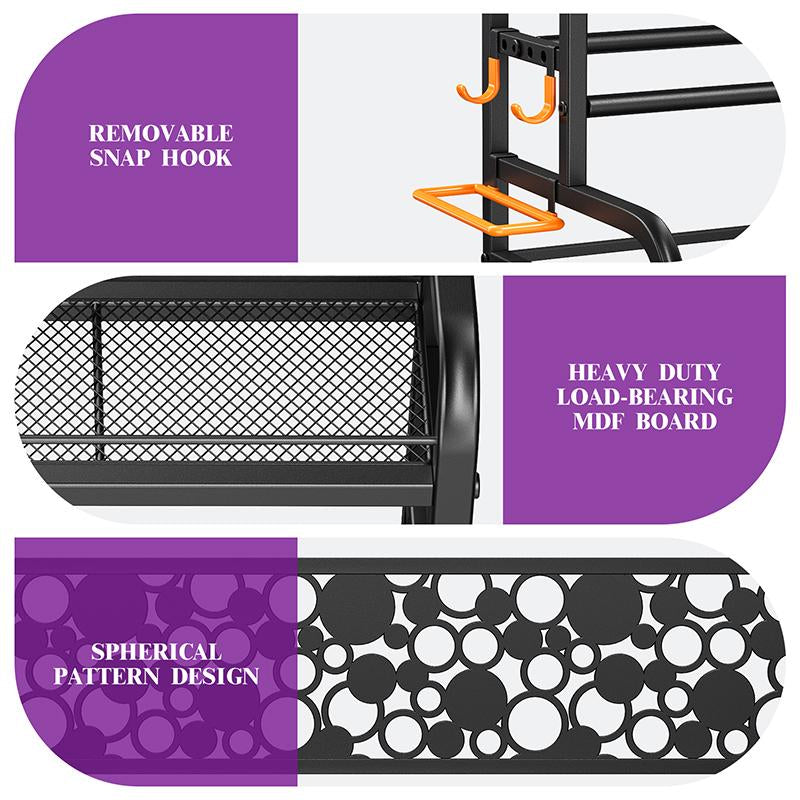 Weight Rack for Dumbbells,Home Gym Storage Rack for Yoga Mat Kettlebells and Strength Training Equipment,Weight Storage Holder Rack for Dumbbells with Wheels Adjustable