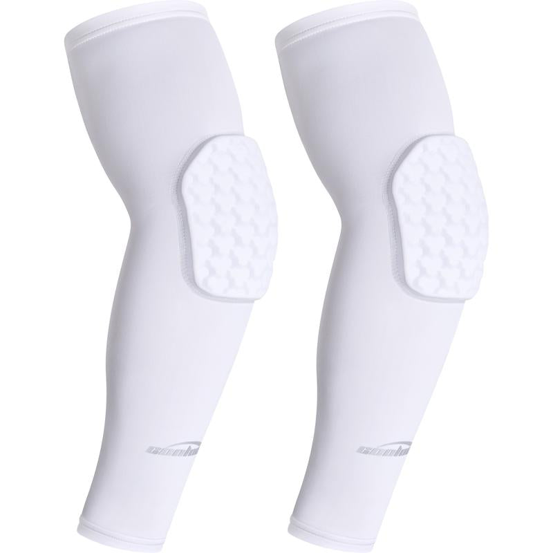 COOLOMG Compression Arm Sleeve with Elbow Pad for Kids and Adults - Breathable Sports Gear, Quick Dry, Durable, Cushion for Muscle Relief