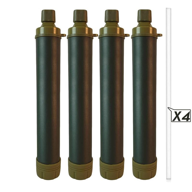 Portable Water Filter, 1/2/3/4 Counts Outdoor Water Filter, Emergency Filtration Portable Gear, Water Filtration, Drinking Water Filter for Hiking Camping Travel Hunting, Water Storage Tank Camping Essentials, Camping Gear, Men Gifts