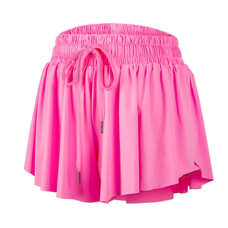 2 in 1 Flowy Sports Shorts for Women Gym Yoga Athletic Running Workout Biker Shorts Tennis Golf Skort Skirt Cute Clothes Casual Lounge Sweat Skirt Summer