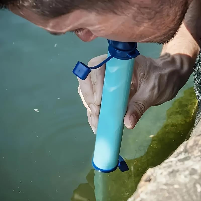 Portable Water Filter, 1/2/3/4 Counts Outdoor Water Filter, Emergency Filtration Portable Gear, Water Filtration, Drinking Water Filter for Hiking Camping Travel Hunting, Water Storage Tank Camping Essentials, Camping Gear, Men Gifts