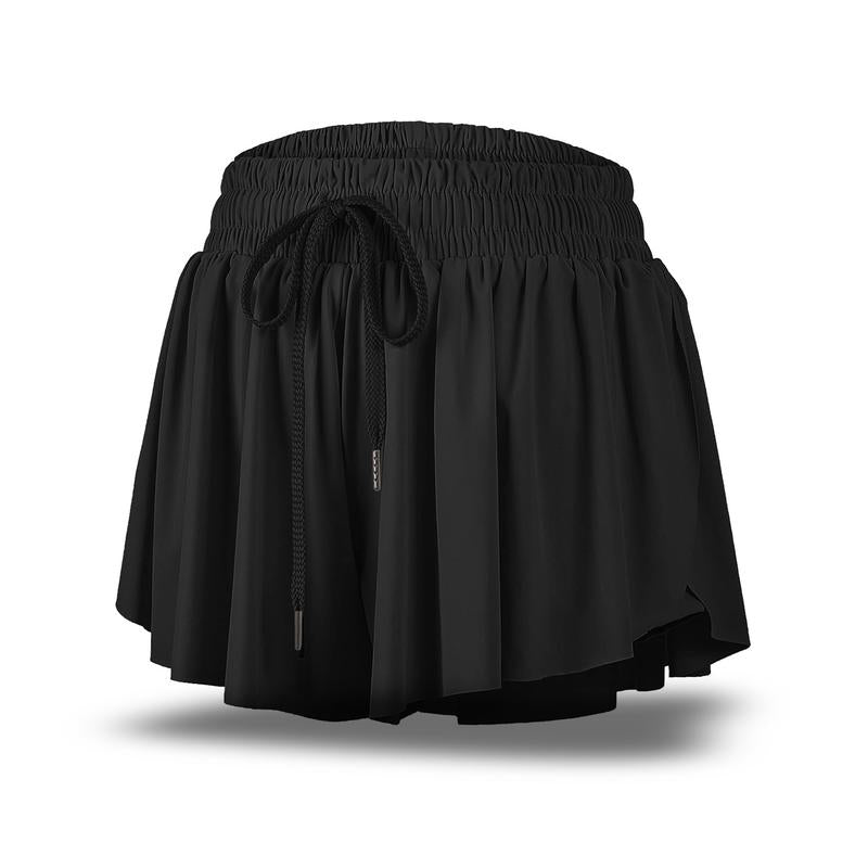 2 in 1 Flowy Sports Shorts for Women Gym Yoga Athletic Running Workout Biker Shorts Tennis Golf Skort Skirt Cute Clothes Casual Lounge Sweat Skirt Summer