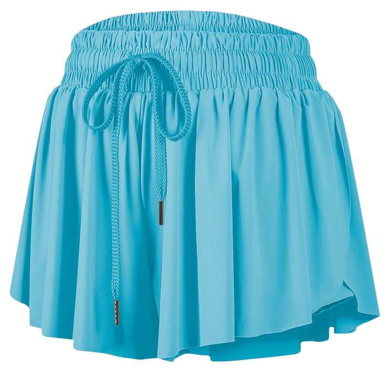 2 in 1 Flowy Sports Shorts for Women Gym Yoga Athletic Running Workout Biker Shorts Tennis Golf Skort Skirt Cute Clothes Casual Lounge Sweat Skirt Summer