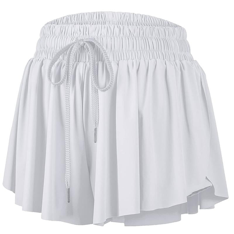 2 in 1 Flowy Sports Shorts for Women Gym Yoga Athletic Running Workout Biker Shorts Tennis Golf Skort Skirt Cute Clothes Casual Lounge Sweat Skirt Summer