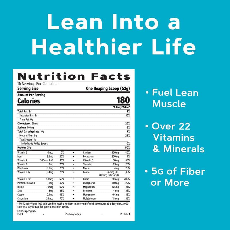 GNC Total Lean Shake 25 Protein Powder, French Vanilla, 16 Servings