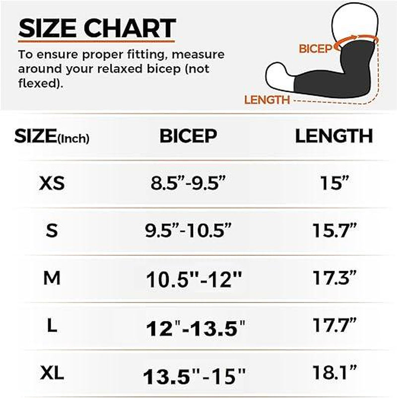 COOLOMG Compression Arm Sleeve with Elbow Pad for Kids and Adults - Breathable Sports Gear, Quick Dry, Durable, Cushion for Muscle Relief