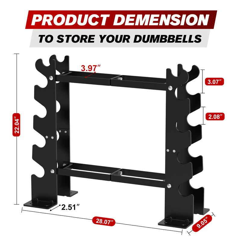 Dumbbell Rack Stand for 450 lbs Weight Storage - Home Gym Exercise Equipment (Dumbbells Not Included)