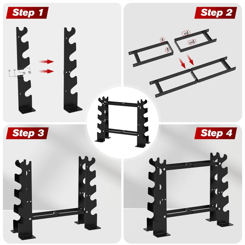 Dumbbell Rack Stand for 450 lbs Weight Storage - Home Gym Exercise Equipment (Dumbbells Not Included)