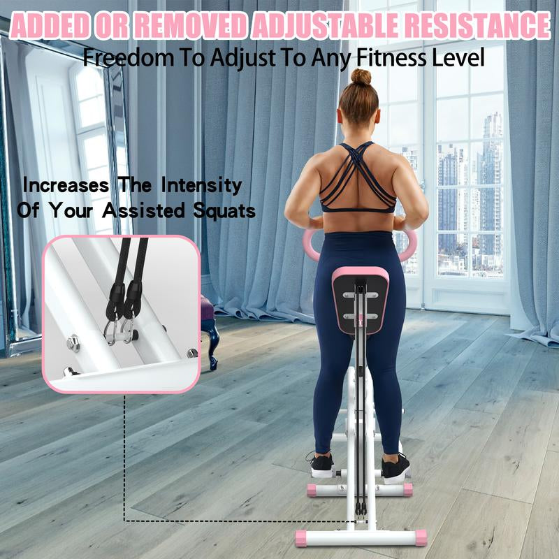Squat Machine for Home,Ride & Rowingmachine for Botty Glutes Butt Thighs,330Lbs Foldable,Rodeocore Exercise Machine,Abback/Leg Press Hip Thrust