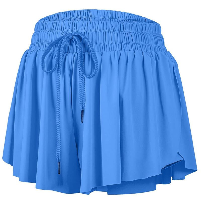 2 in 1 Flowy Sports Shorts for Women Gym Yoga Athletic Running Workout Biker Shorts Tennis Golf Skort Skirt Cute Clothes Casual Lounge Sweat Skirt Summer