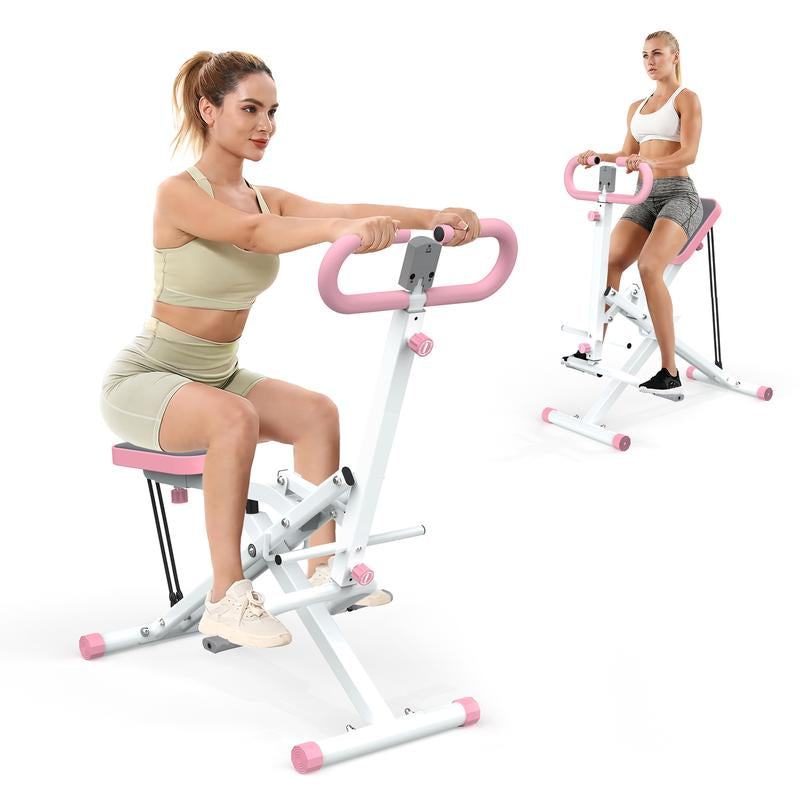 Squat Machine for Home,Ride & Rowingmachine for Botty Glutes Butt Thighs,330Lbs Foldable,Rodeocore Exercise Machine,Abback/Leg Press Hip Thrust