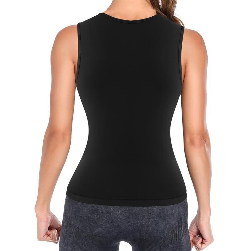 Women'S Adjustable Velcro Sauna Tank Top, Tummy Control Shapewear Sleeveless Sauna Suit Waist Trainer Vest Shirt for Women, Workout Gym Exercise Clothing, Gym Clothes, Gym Wear, Fajas Para Mujer, Women Sportswear Activewear Womenswear Athletic
