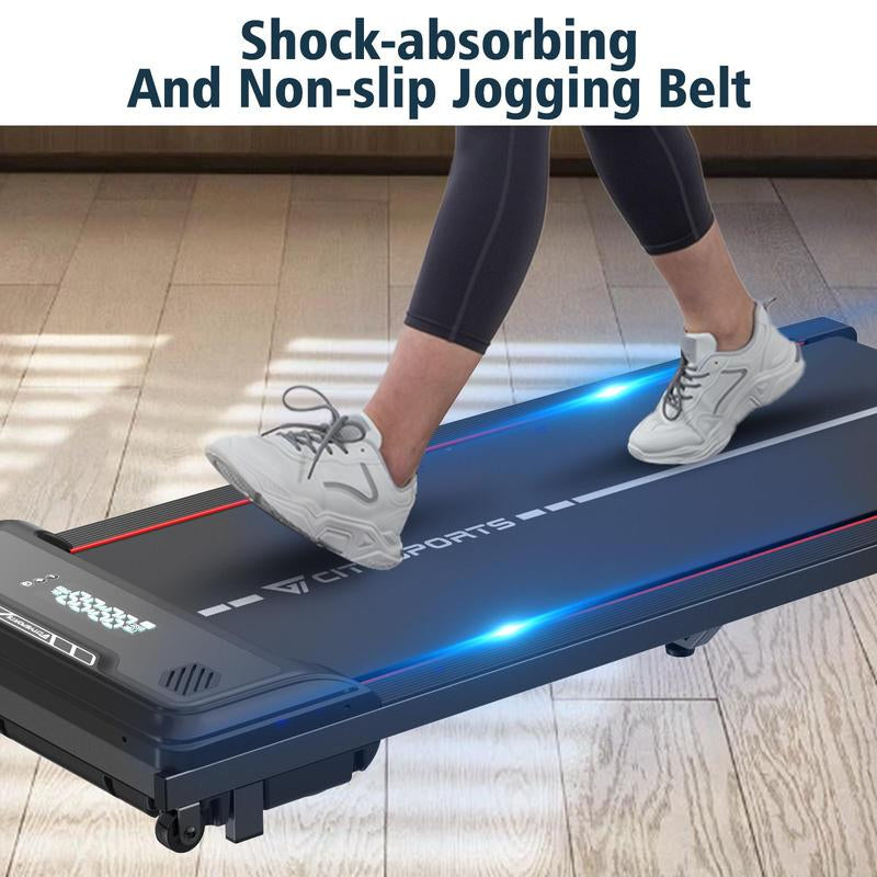 CITYSPORTS Portable under Desk Treadmill with Bluetooth Speakers, Low Noise Motor, Space Saving, Walking Pad, Multifunctional Display, Compact Design