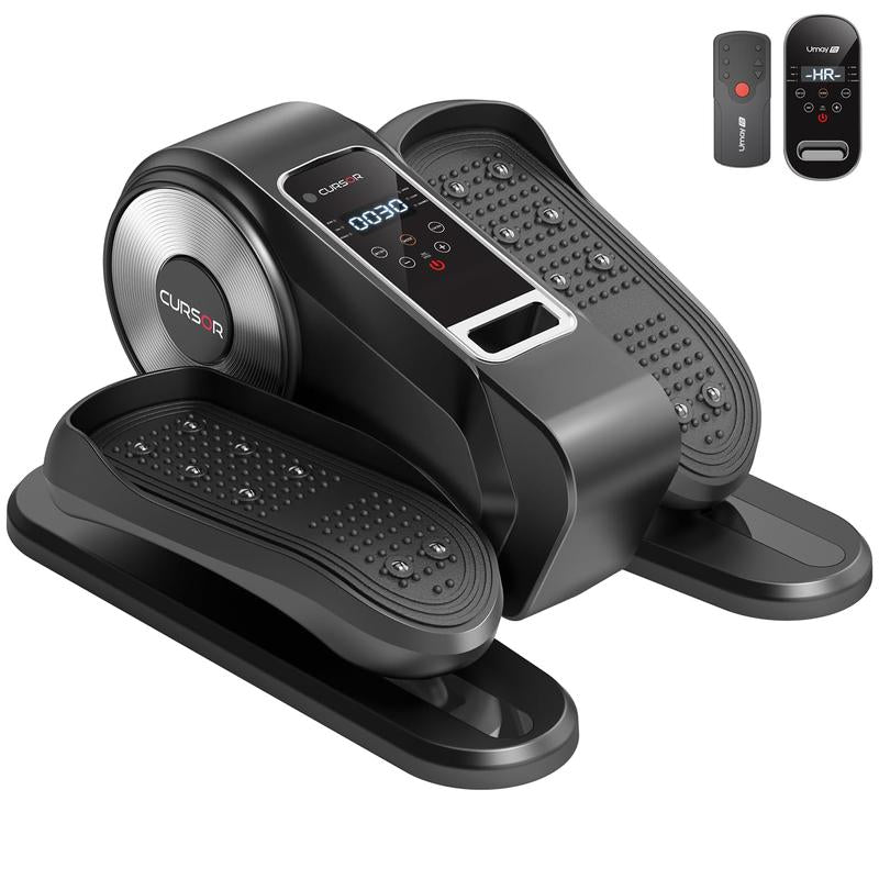 UMAY under Desk Elliptical Machine, Ellipse Leg Exerciser for Seniors, Quiet & Portable Electric Seated Eclipse Exercise Training Machine with Remote, 12 Level Speeds & Mute Function, Manual & Auto Mode