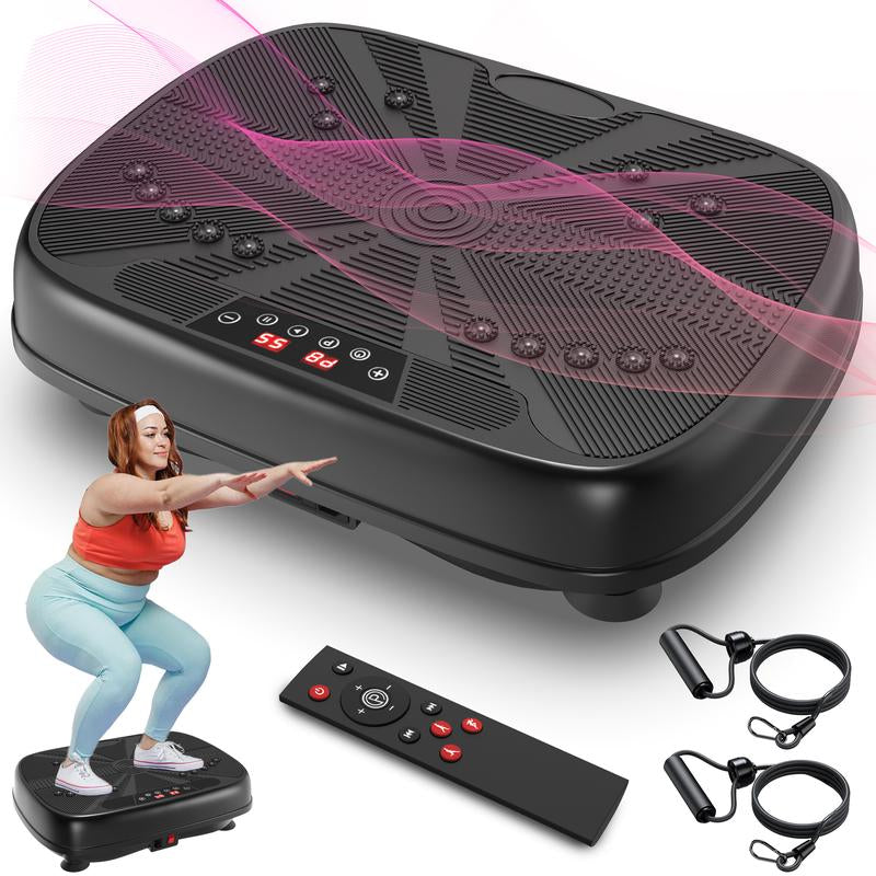 Vibrating Lymphatic Drainage Exercise Machine - Vibrating Plate Fitness Platform Shaking Full Body Shaker Workout Machine for Home/Office
