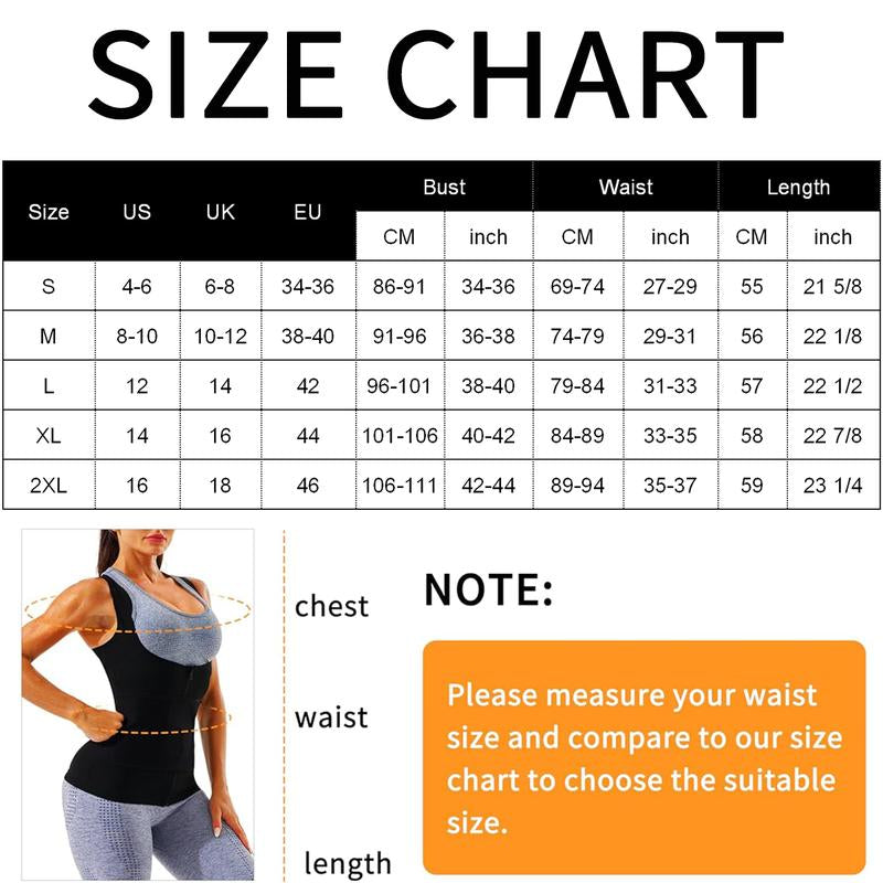 Women'S Adjustable Velcro Sauna Tank Top, Tummy Control Shapewear Sleeveless Sauna Suit Waist Trainer Vest Shirt for Women, Workout Gym Exercise Clothing, Gym Clothes, Gym Wear, Fajas Para Mujer, Women Sportswear Activewear Womenswear Athletic