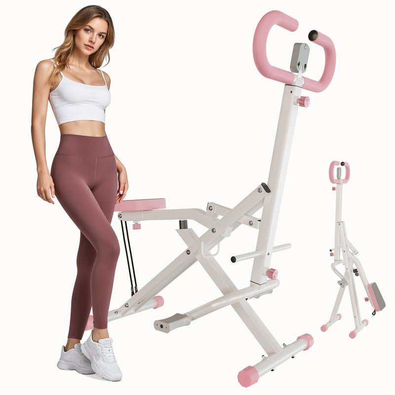 Squat Machine Glutes Workout Adjustable Resistance Foldable Rowing Machine Leg Exercise Machine with 250LBS Weight Capacity for Butt Thighs Ab Back Leg Press Hip Thrust Core Training and Full Body Fitness Home Exercise Equipment Outdoorfun