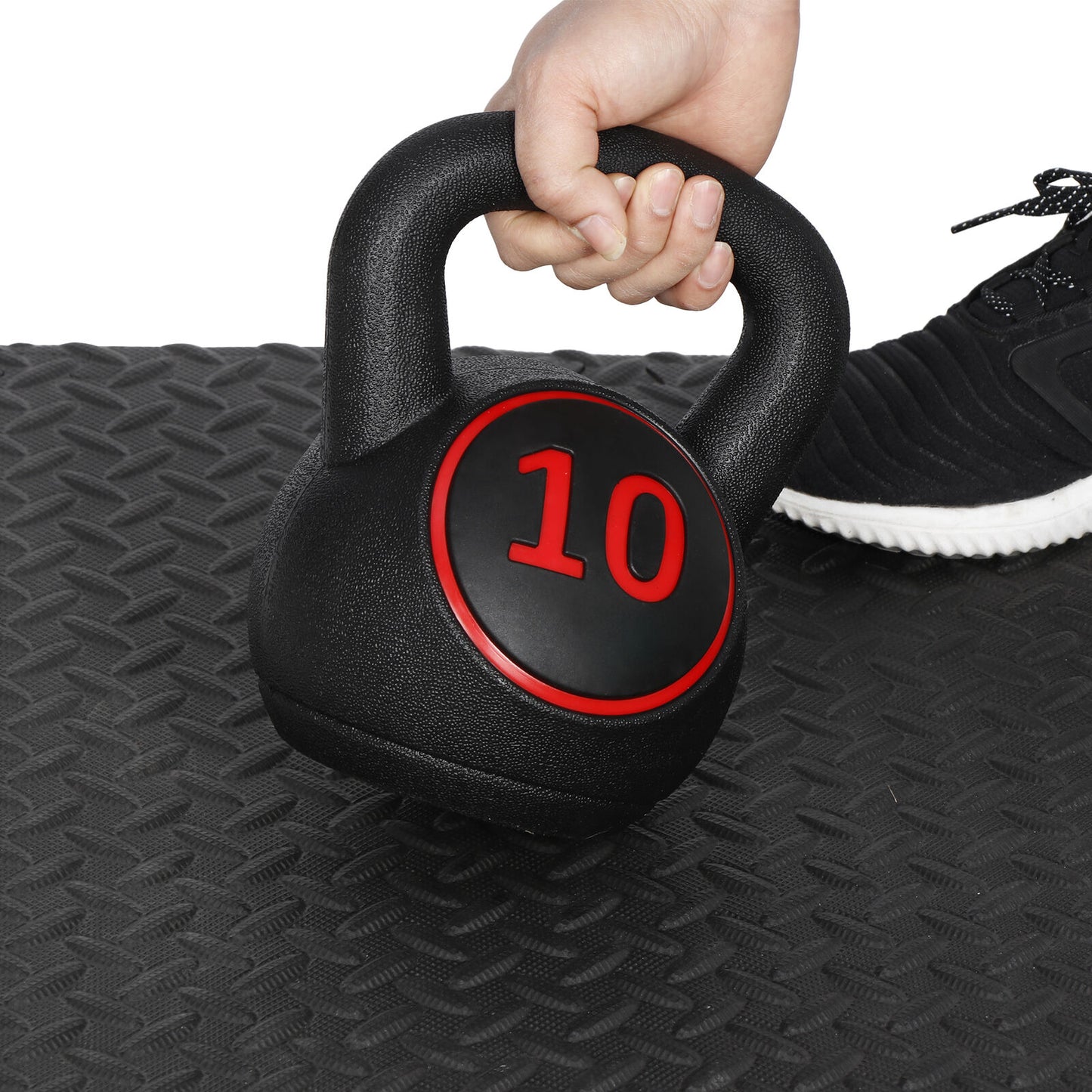 3-Piece Kettlebell Set with Storage Rack 5Lb 10Lb 15Lb Weight for Home Gym
