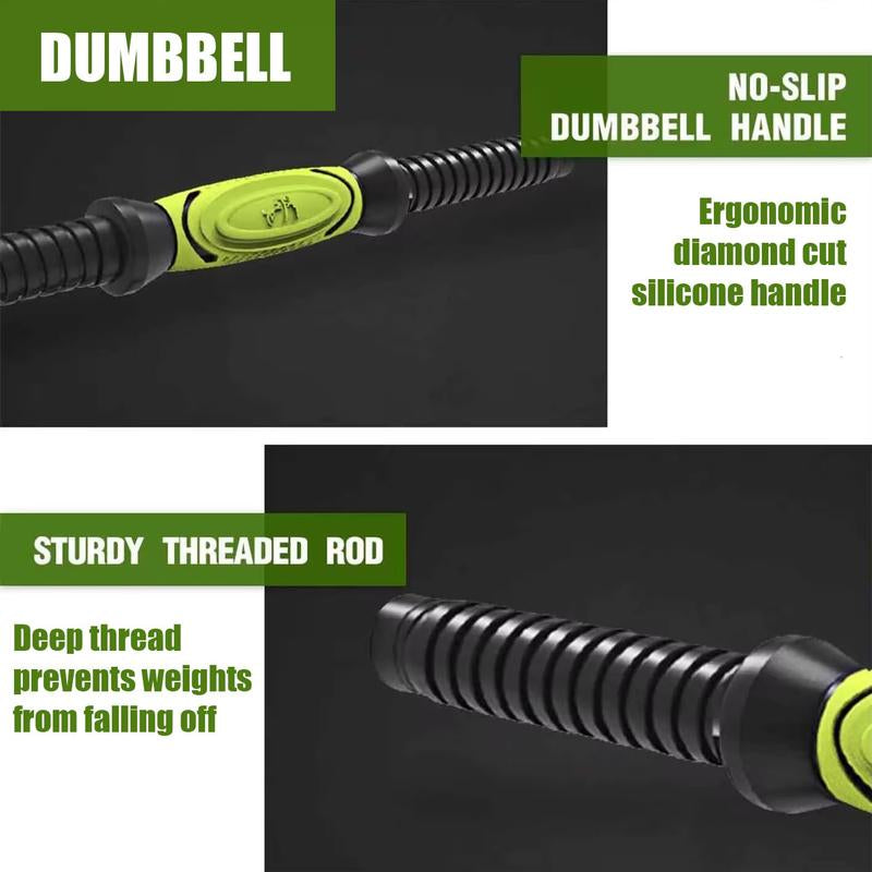 Emza Fitness Adjustable Dumbbells, Barbell, Kettlebell, and Push-Up Stand with Upgraded Ab Wheel - Available in 22Lb, 33Lb, 44Lb, 66Lb, and 88Lb (10Kg to 40Kg) - Versatile Home Gym Equipment for Men and Women