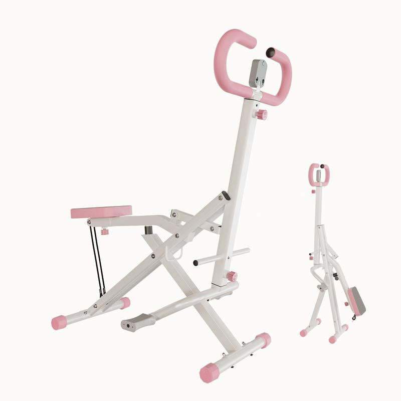 Squat Machine Glutes Workout Adjustable Resistance Foldable Rowing Machine Leg Exercise Machine with 250LBS Weight Capacity for Butt Thighs Ab Back Leg Press Hip Thrust Core Training and Full Body Fitness Home Exercise Equipment Outdoorfun