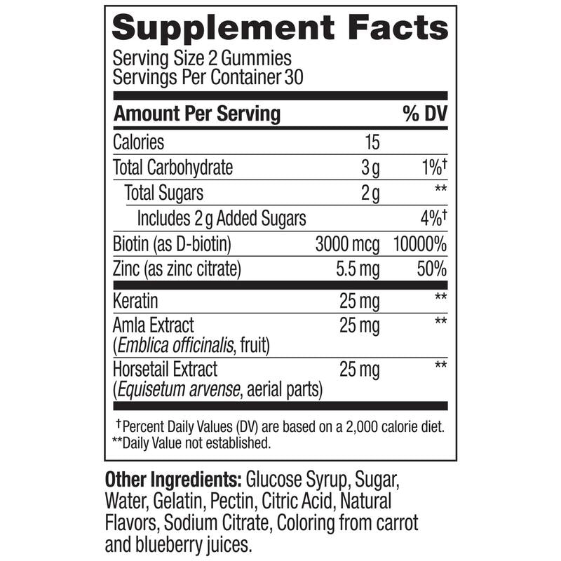 OLLY Heavenly Hair Gummy, Supports Healthy Hair, Keratin, Biotin, AMLA, Chewable Supplement, 30 Day Supply - 60 Count