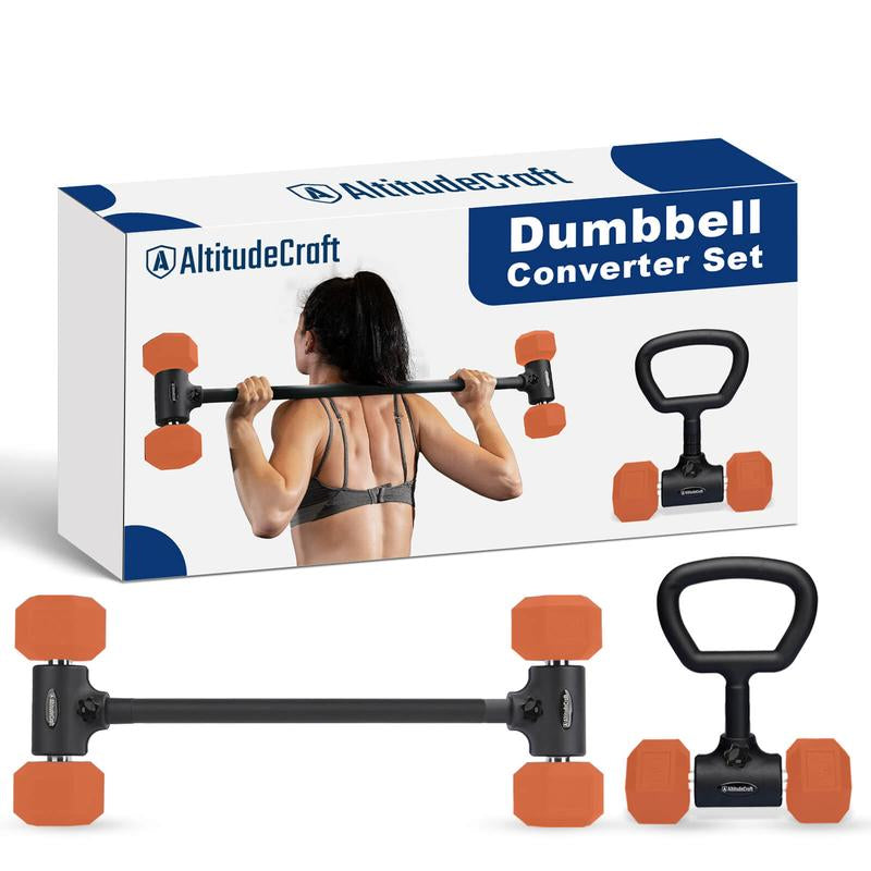 Altitudecraft Dumbbell-Barbell Converter Kit – 200 Lb Capacity Fitness Equipment for Weight Training & Home Gym Workouts