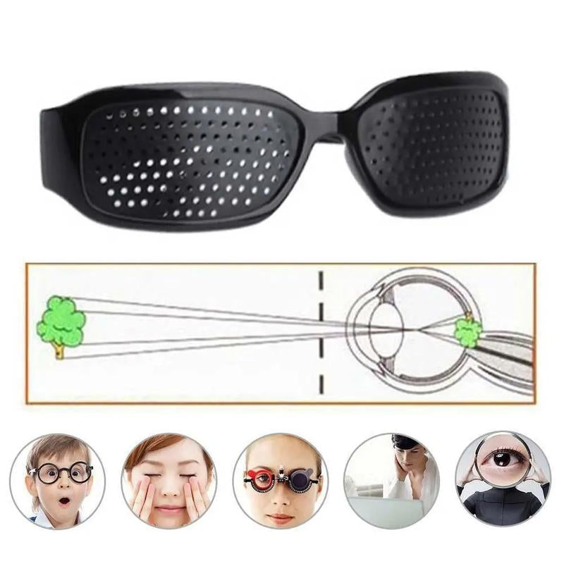 Anti-Myopia Astigmatism Glasses with Holes Vision Correction Fatigue Pinhole Glasses for Men Women Eyesight Improvement Natural