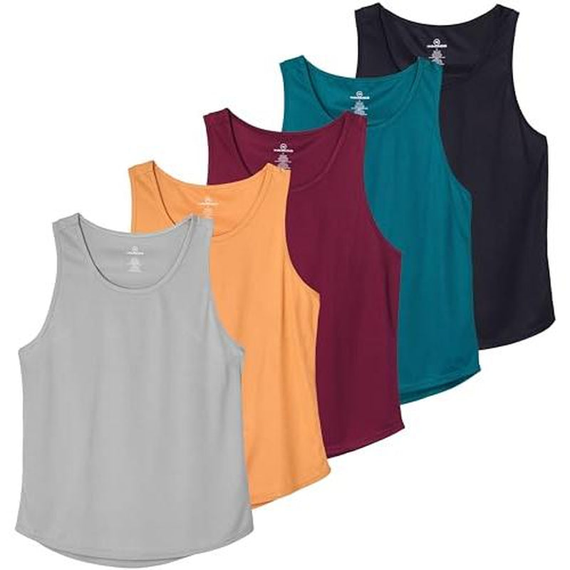 Real Essentials 5 Pack: Men'S Mesh Y-Back Muscle Tank Top - Gym Workout & Bodybuilding Fitness (Available in Big & Tall)