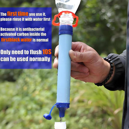 Portable Water Filter, 1/2/3/4 Counts Outdoor Water Filter, Emergency Filtration Portable Gear, Water Filtration, Drinking Water Filter for Hiking Camping Travel Hunting, Water Storage Tank Camping Essentials, Camping Gear, Men Gifts