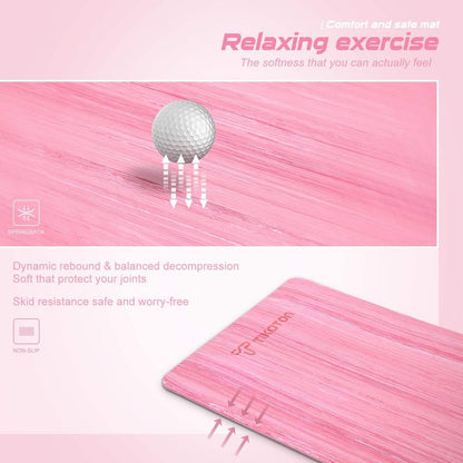 Tikaton 【Hot Yoga Mat Eco Friendly】High Density, Lasting Rebound POE Yoga Mat Exercise & Fitness Mat with Carrying Strap, 1/4 Inch, 72"L X 24"W Yoga