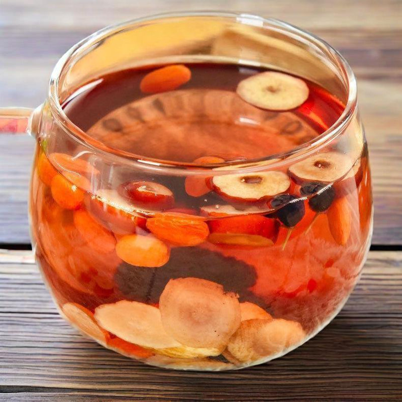 Organic Eight Treasure Kidney Tea Formula Ginseng Six Treasure Tea Combination Scented Tea Red Date Wolfberry Tea Men'S and Women Tea Health Dried Fruit Beverage Loaded Tea Ginseng Infused Eight Treasure Tea Packets Natural Sweet Natural Tea Bags