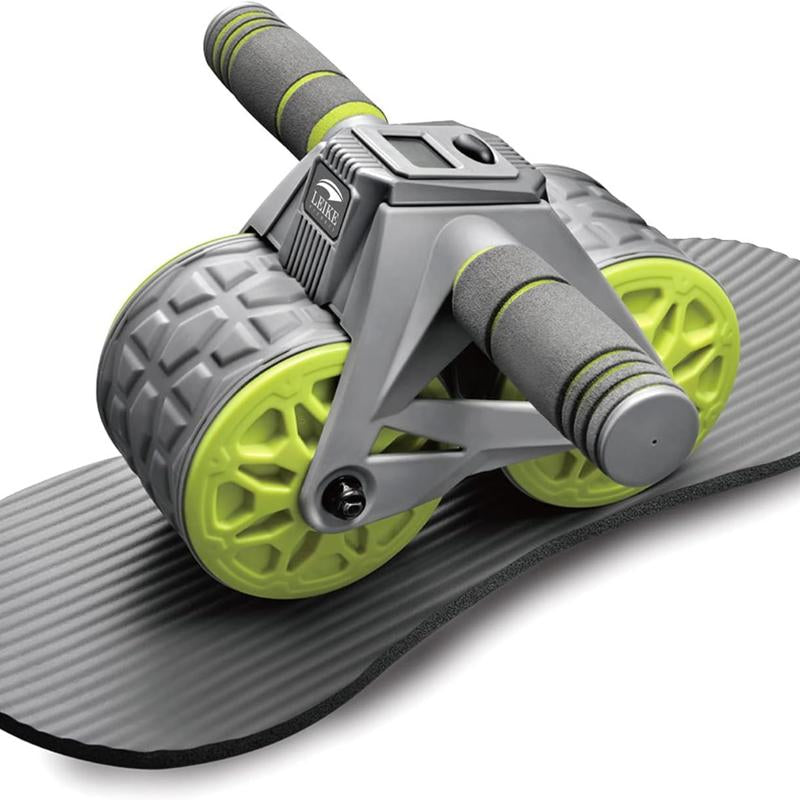 Ab Wheel Roller Automatic Rebound with Knee Pad Mat,Core Muscle Ab Trainer, Ab Workout Equipment for Abdominal Exercise Ab Wheel