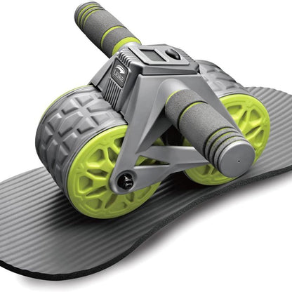 Ab Wheel Roller Automatic Rebound with Knee Pad Mat,Core Muscle Ab Trainer, Ab Workout Equipment for Abdominal Exercise Ab Wheel