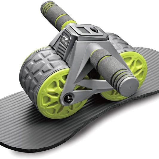 Ab Wheel Roller Automatic Rebound with Knee Pad Mat,Core Muscle Ab Trainer, Ab Workout Equipment for Abdominal Exercise Ab Wheel