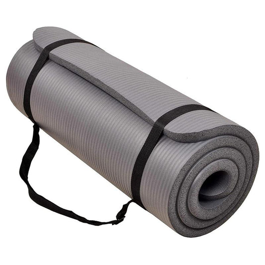 Balancefrom Gocloud 1" Extra Thick Exercise Yoga Mat with Carrying Strap