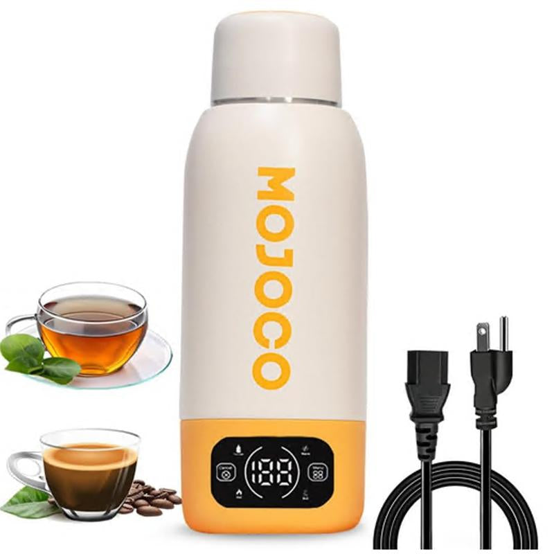 Mojoco 20Oz Portable Electric Kettle – Fast Boil, Leak-Proof, Insulated, Digital Display, 4 Temps for Coffee, Tea, Travel, Home, Office, Camping