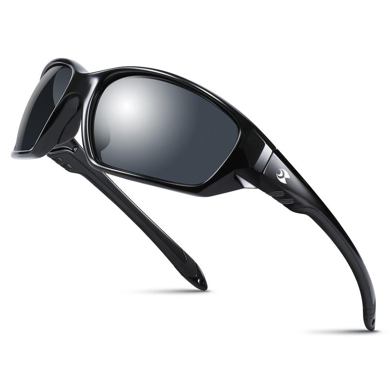 SUOSO Polarized Sports Sunglasses for Men and Women – UV400 Protection Wrap-Around Goggles for Fishing, Driving, and Cycling – Lightweight TR90 Frame