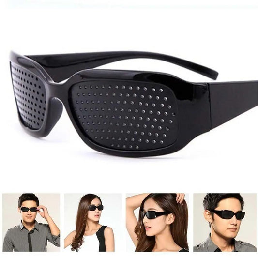Anti-Myopia Astigmatism Glasses with Holes Vision Correction Fatigue Pinhole Glasses for Men Women Eyesight Improvement Natural
