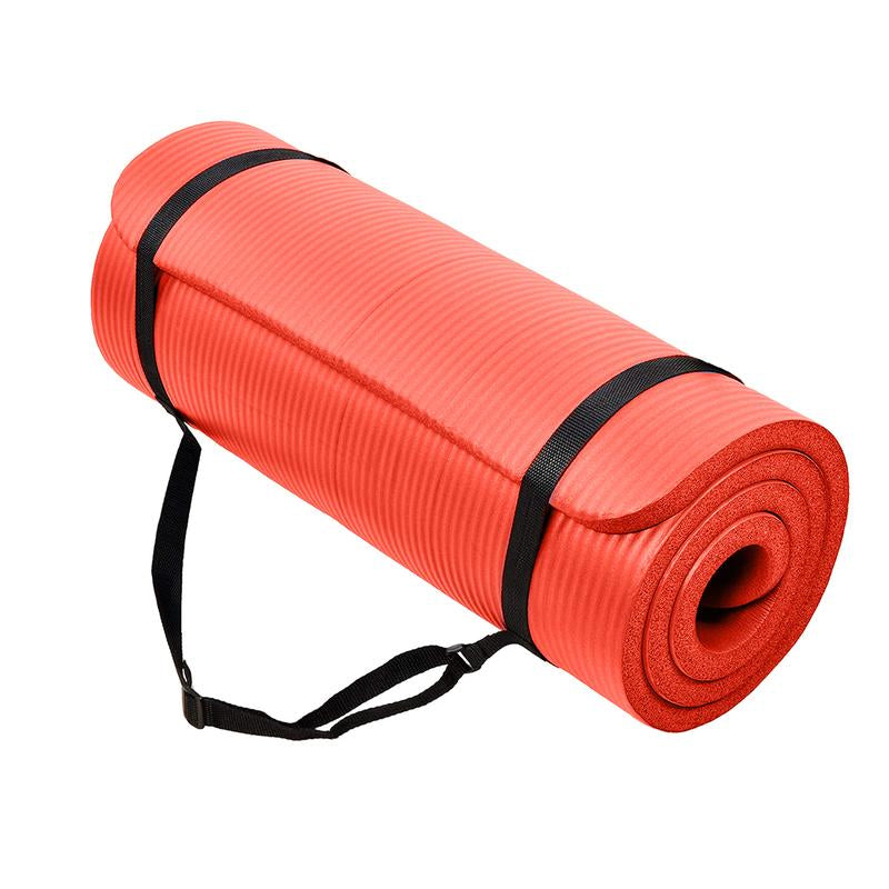 Balancefrom Gocloud 1" Extra Thick Exercise Yoga Mat with Carrying Strap
