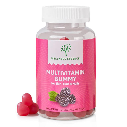 Women’S Biotin 6000Mcg Gummies - Hair Growth, Glowing Skin, Vegan, Strawberry Flavor, 90Ct, Natural Multivitamin Gummy for Health & Beauty