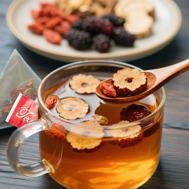 Organic Eight Treasure Kidney Tea Formula Ginseng Six Treasure Tea Combination Scented Tea Red Date Wolfberry Tea Men'S and Women Tea Health Dried Fruit Beverage Loaded Tea Ginseng Infused Eight Treasure Tea Packets Natural Sweet Natural Tea Bags